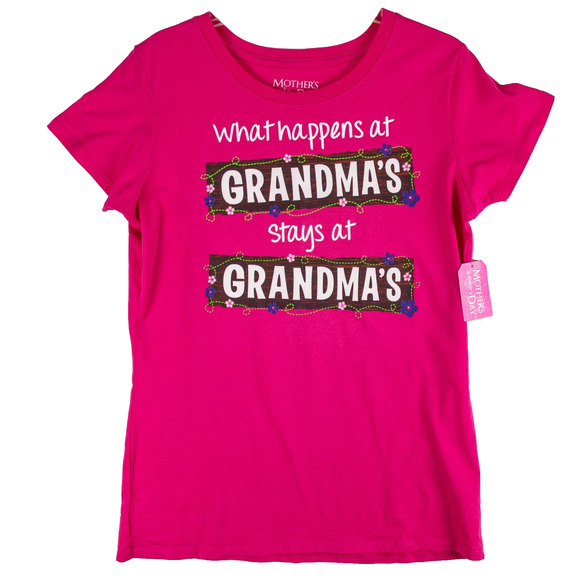 Grandma’s House – Funny Floral Graphic Tee Women’s L Pink | Mother’s Day - Picture 1 of 8